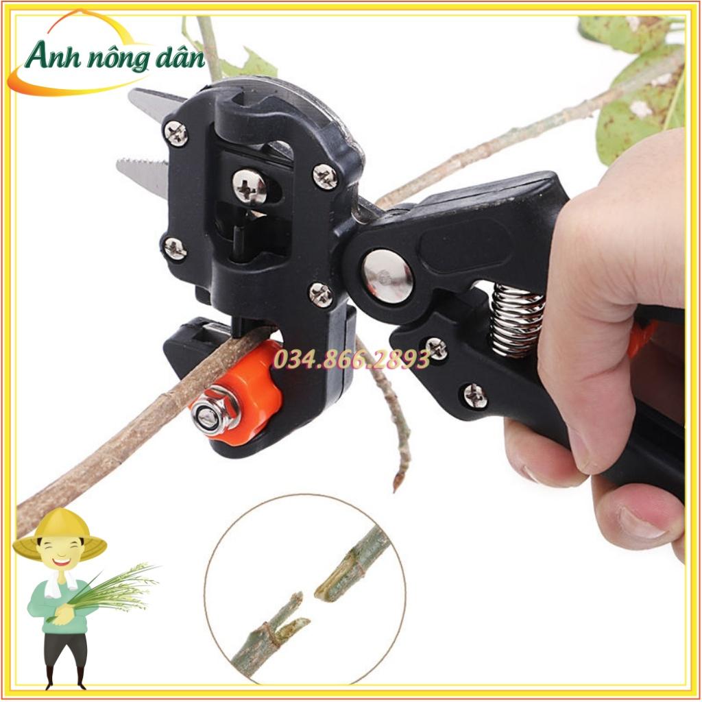 Kéo ghép cành 4 trong 1: 3 cữ ghép với 3 kiểu ghép + 1 đầu bấm cành - dễ dàng thao tác, cây nhanh liền sẹo