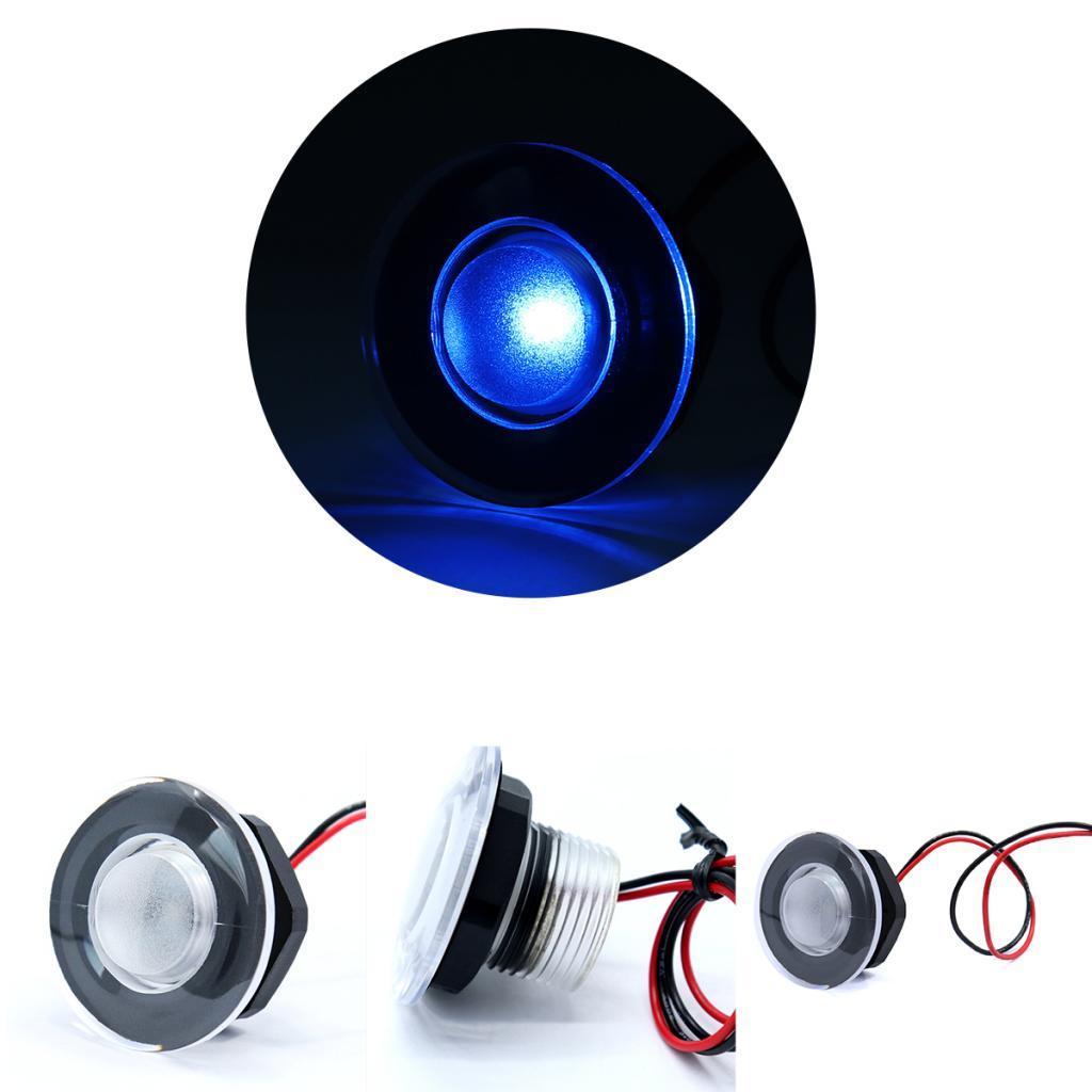 2x4 Pieces Waterproof Marine Boat Yacht Blue LED Deck Step Stair Lights 12VDC