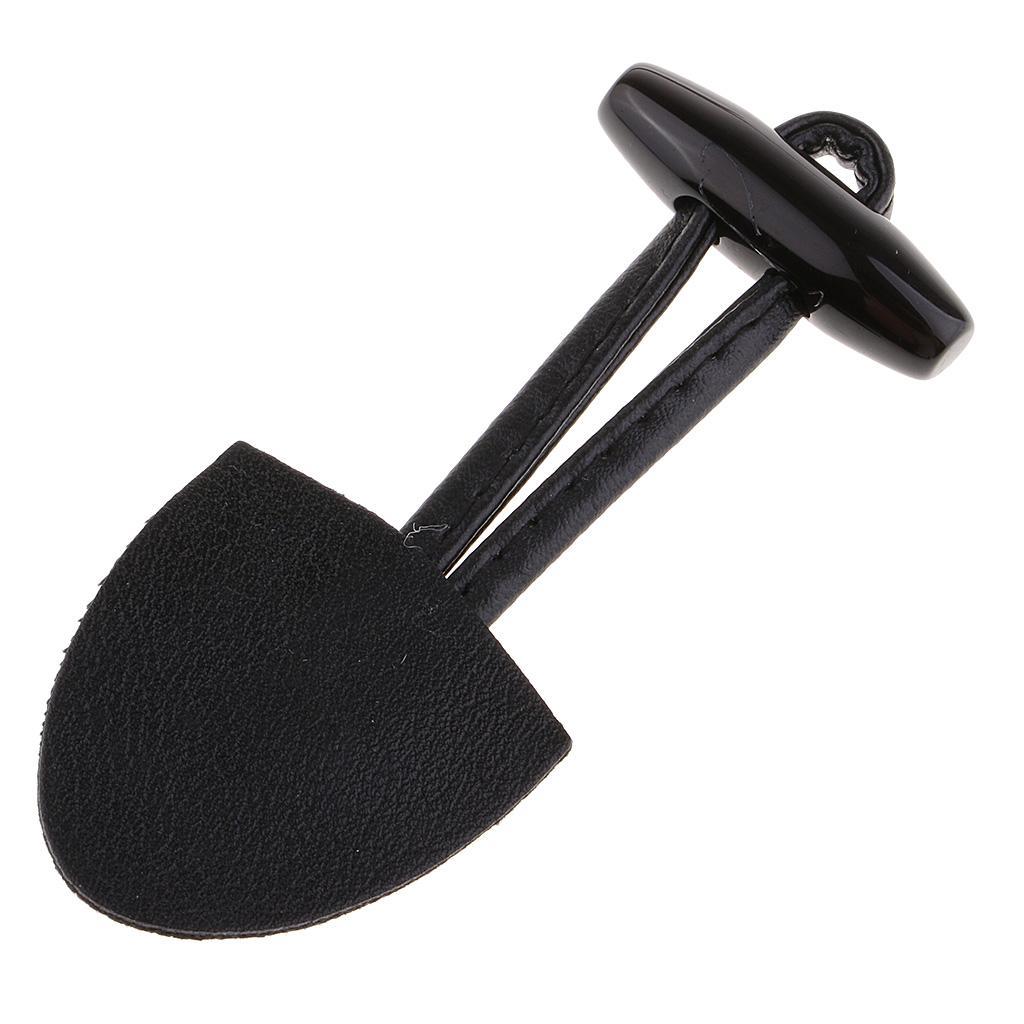 12 Pairs Retro Black Leather Horn Toggle