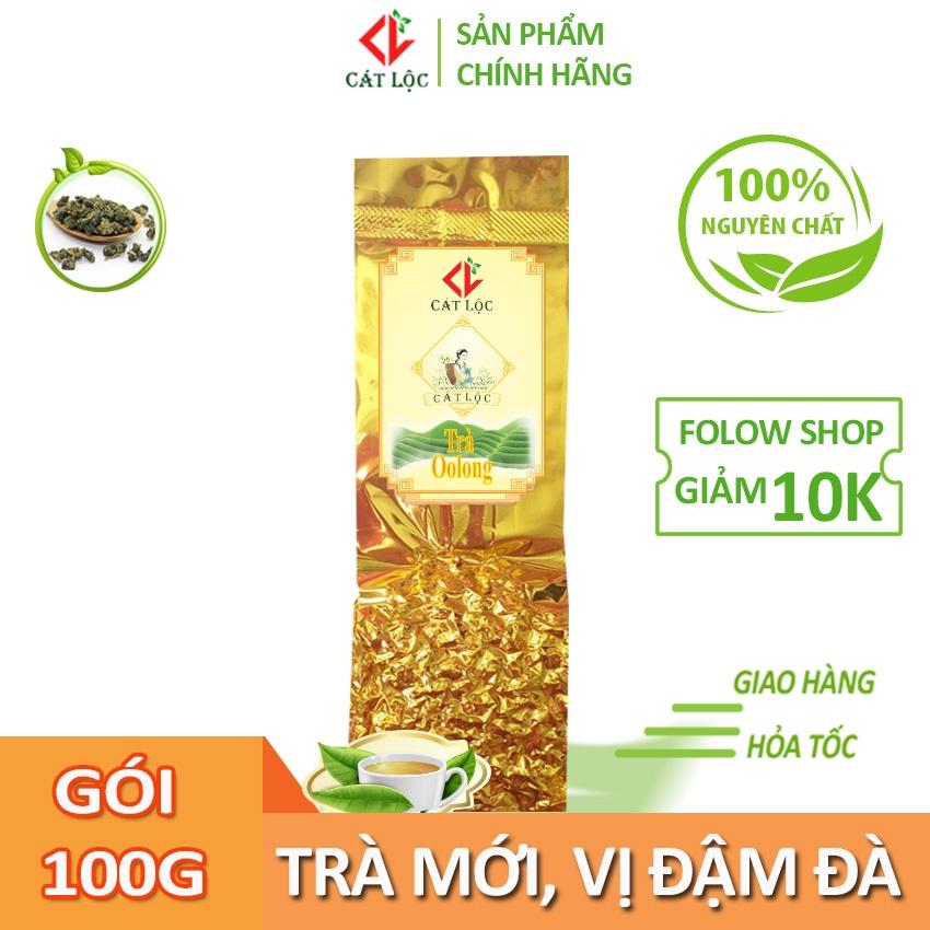 Trà ô long (o long, oolong, olong) Cát Lộc nguyên chất, vị đậm đà, là nguyên liệu làm trà sữa ngon – Gói 100g, 50g