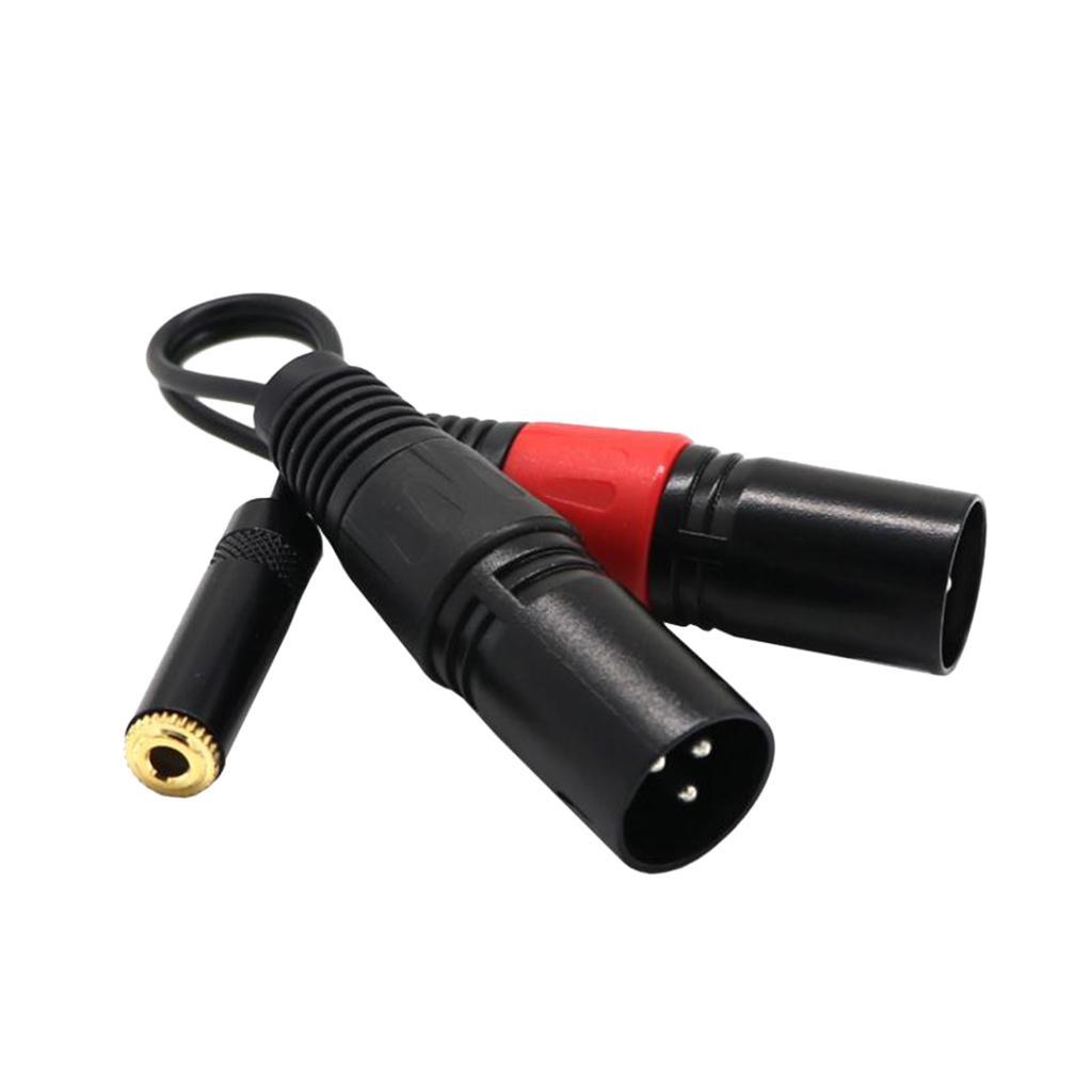 Mini .5mm Female to Dual XLR Male Amplifier Mixer Console Cable