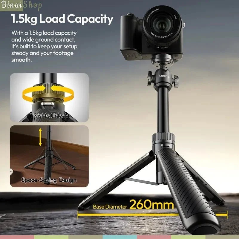 ULANZI MT-90 - Tripod Đa Năng Gọn Nhẹ Tích Hợp Ngàm CKA Quick Release Cho Máy Ảnh, GoPro, Insta360 Và Điện Thoại- hàng chính hãng