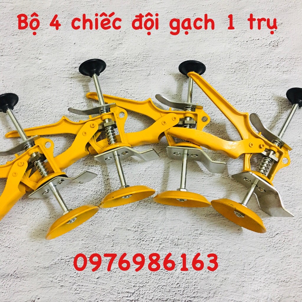 Bộ 4 chiếc kích nâng gạch 1 trụ kê kích nâng gạch - con đội gạch 1 trụ