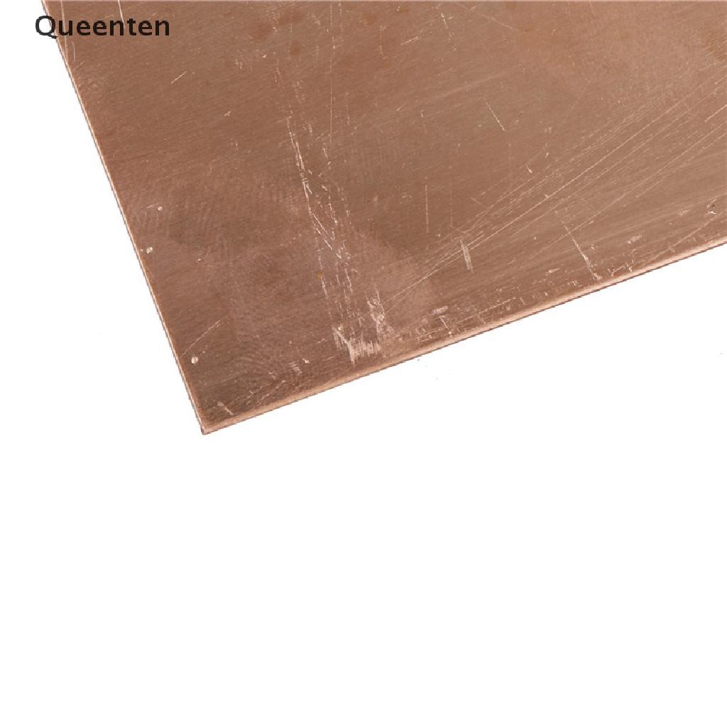 Queenten Hot Sale 99.9% Pure Copper Cu Metal Sheet Plate 100x100x1mm QT