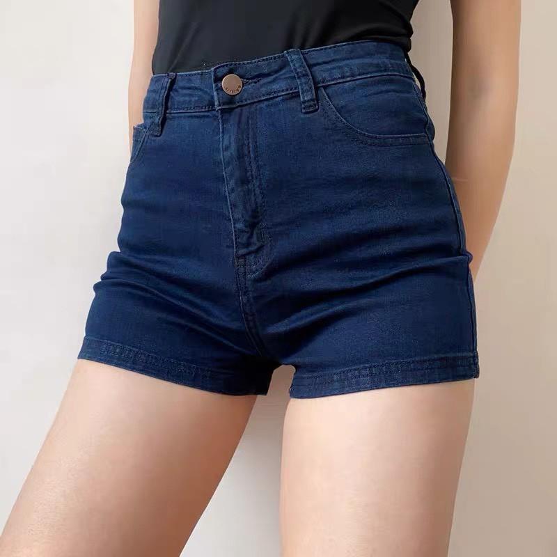 Quần Short size đại Big Size màu xanh đậm, lưng cao, co dãn mạnh