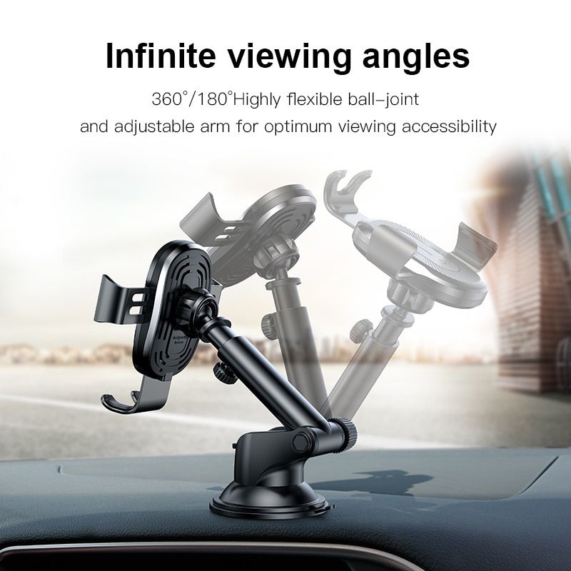Bộ đế giữ điện thoại Baseus Wireless Charger Gravity Car Mount WXYL-A01- hàng chính hãng