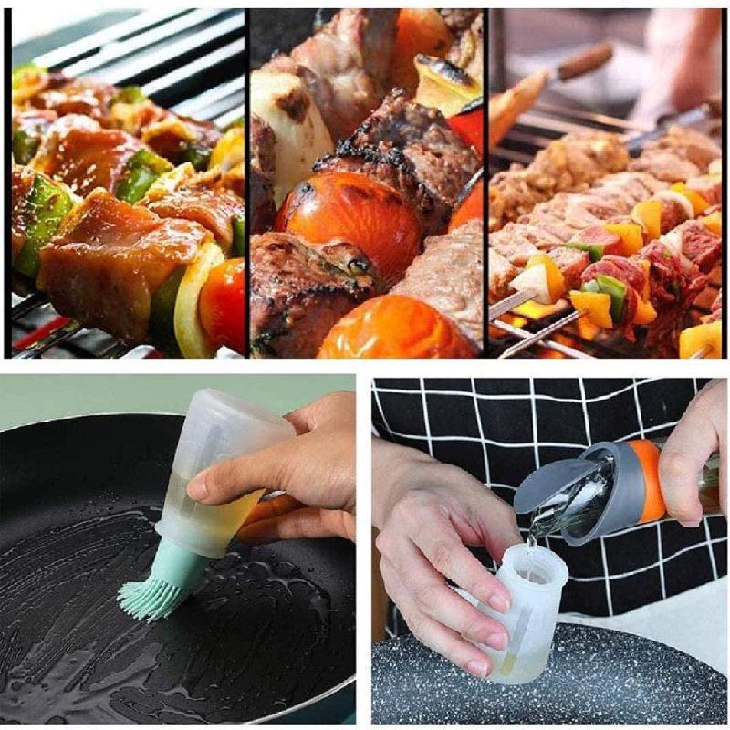 1 lọ đựng dầu ăn ANAEAT kèm cọ silicon phết dầu