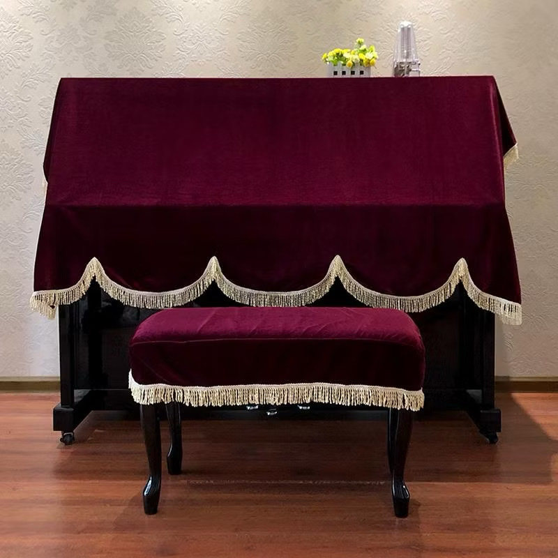 Bộ khăn phủ đàn piano cơ đàn piano điện tử 88 phím phong cách Châu Âu cổ điển sang trọng chống bụi chống xước - Hàng chính hãng