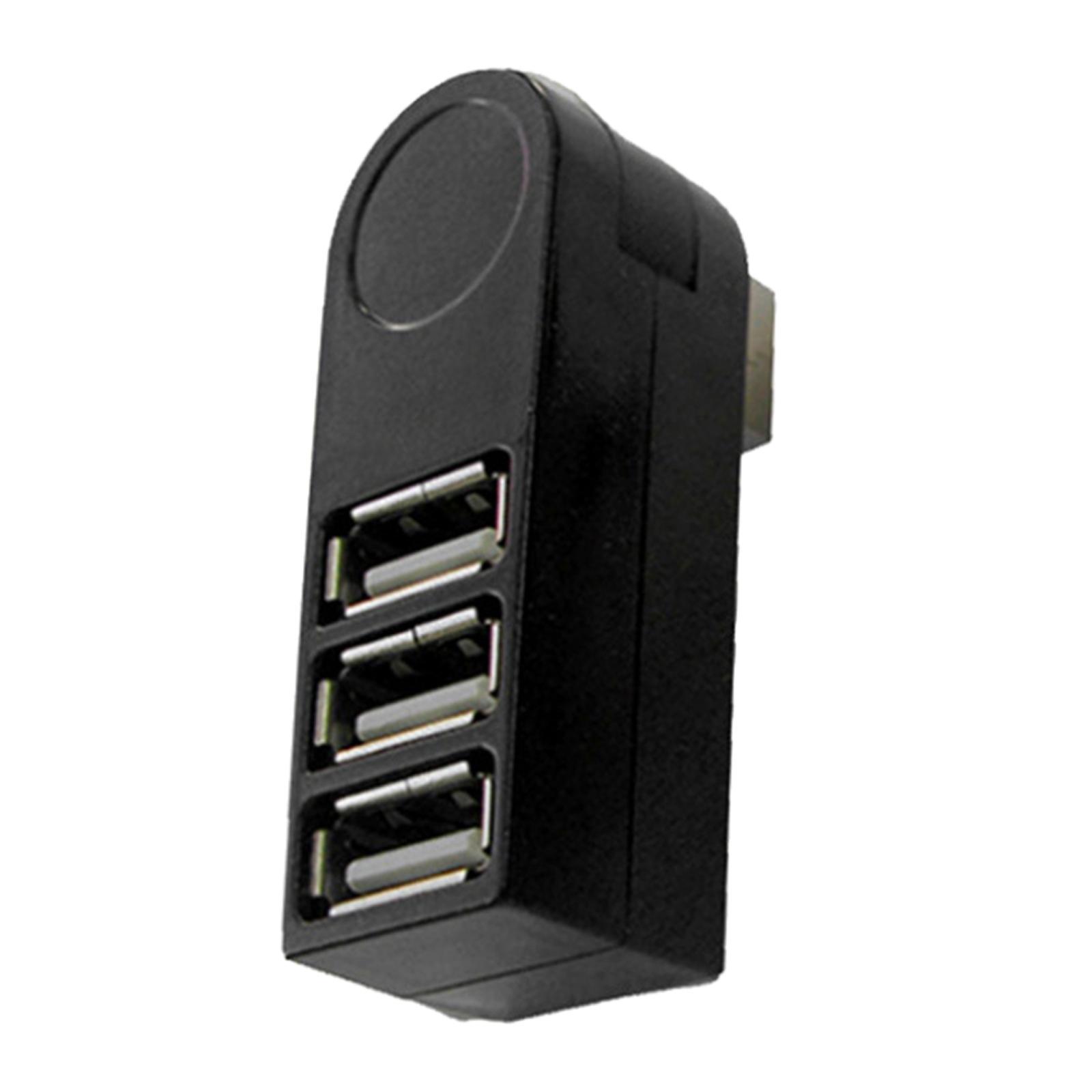 3 Port USB 2.0 Hub 270 Degree Rotatable USB Docking Station for PC Laptop Phones