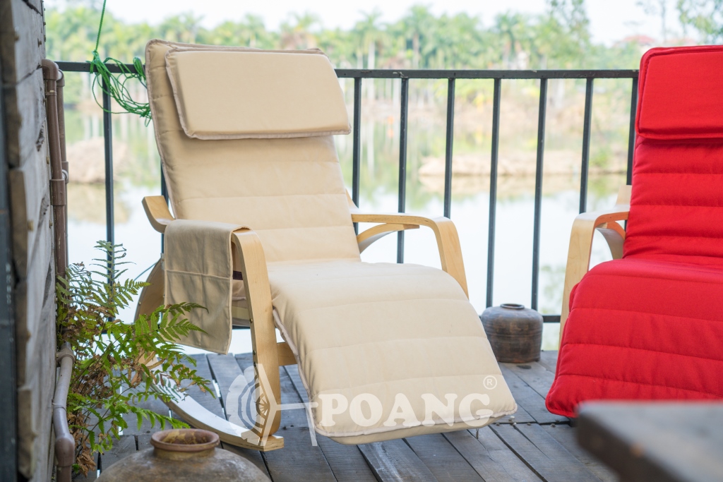 Ghế thư giãn | POANG ROCKING CHAIR | plywood óc chó/bạch dương | be | R67xS162xC86 cm