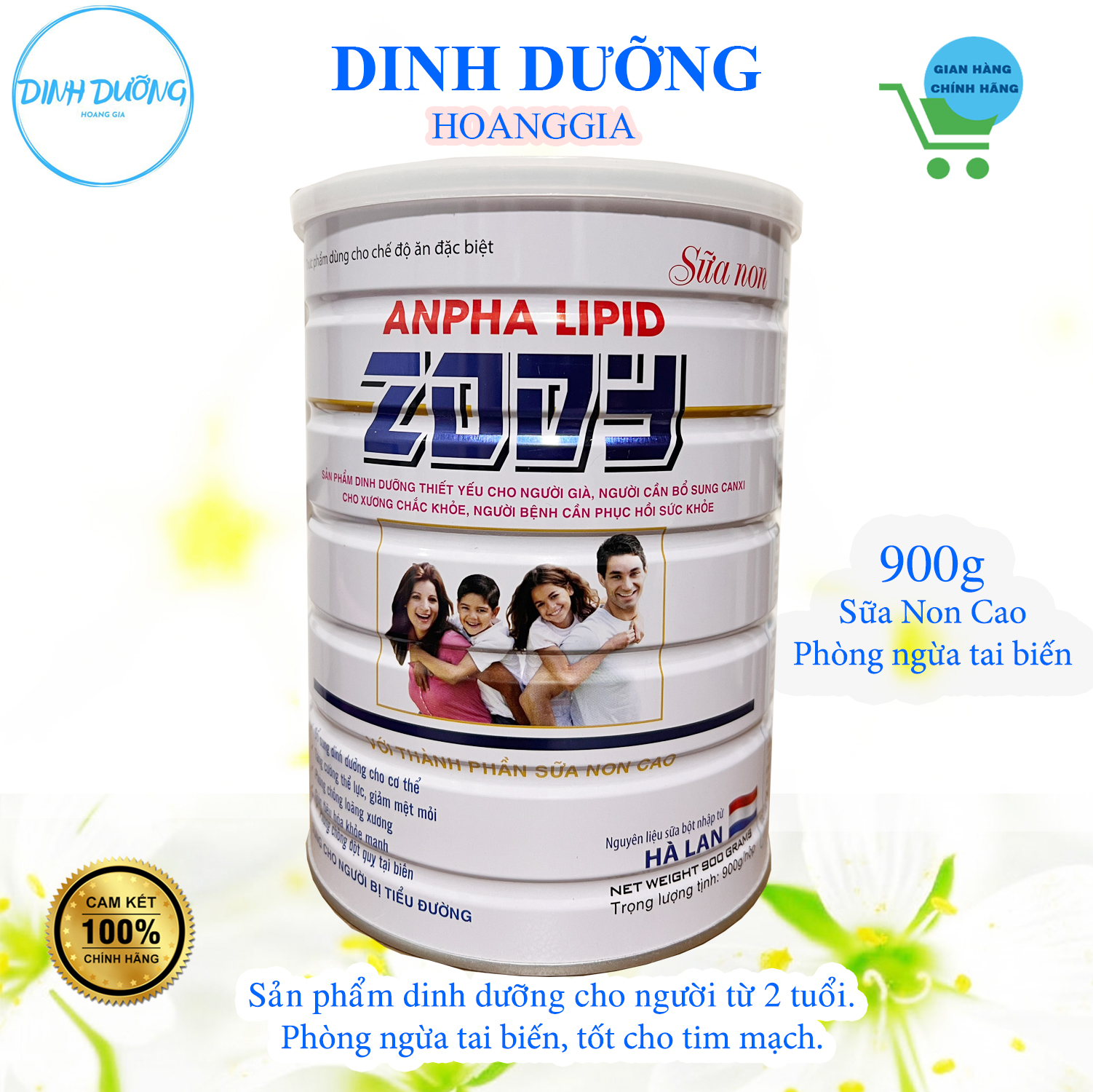 Anphalipid YoDy - Vietnam24h - 900gr - Tăng sức đề kháng, chống loãng xương, giảm mệt mỏi