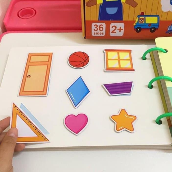 Bộ bóc dán Montessori  SIÊU BỔ ÍCH  Đồ chơi học liệu 17 chủ đề chó bé yêu