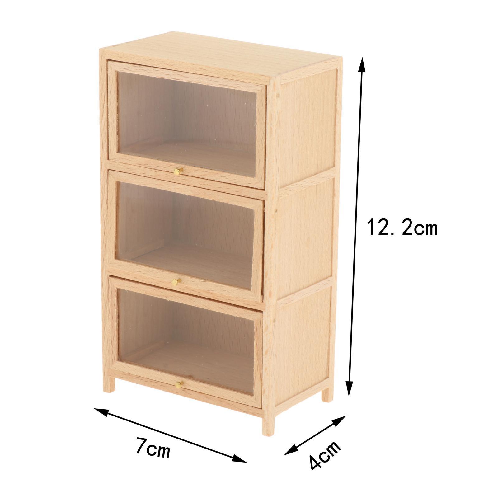 1:12 Dollhouse Furniture White Cabinet Room Bedroom Shelf