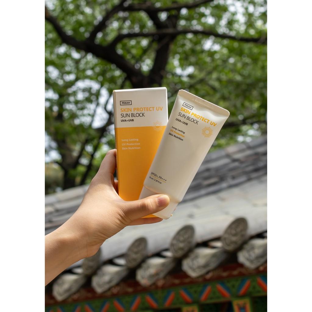 Kem Chống Nắng Vật Lí Dưỡng Trắng PEKAH SKIN PROTECT UV SUN BLOCK