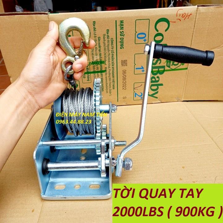 Tời quay tay 2000lbs tải trọng 900kg