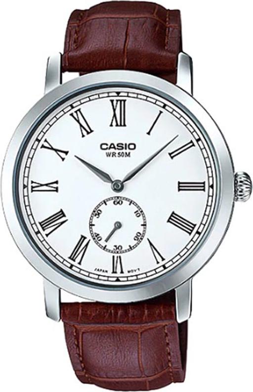 Đồng hồ Nam Casio dây Da kính Cứng MTP-E150L-7BVDF