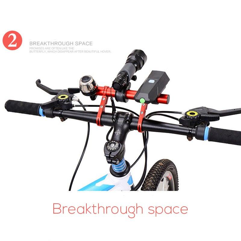 Bicycle Flashlight Holder Handlebar Extender Bike Frame Extension Mount Holder Multi-function Extension Frame Bike Accessories