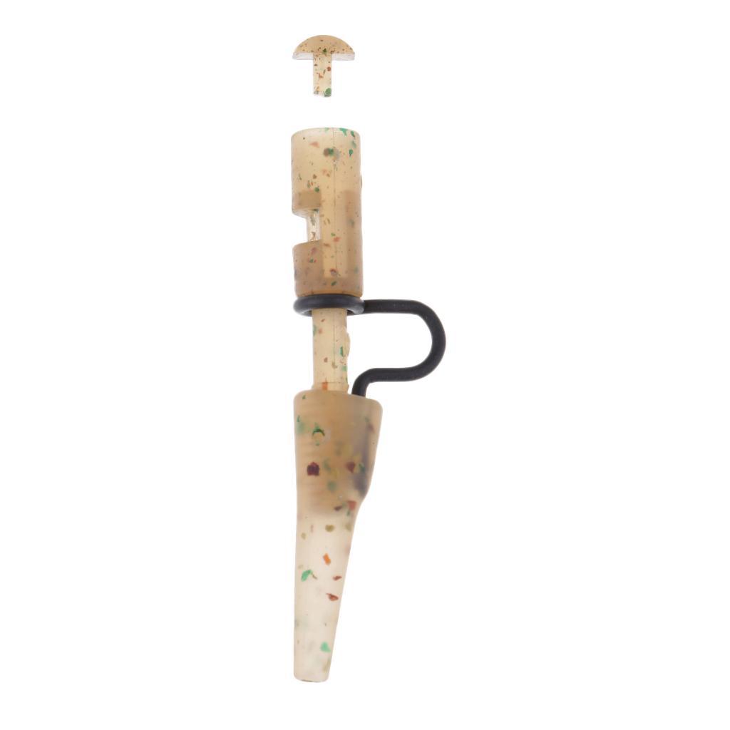 10pcs Carp Fishing Heavy Duty Clips & Tail Rubber Fishing Accessories High Quality Durable to Use