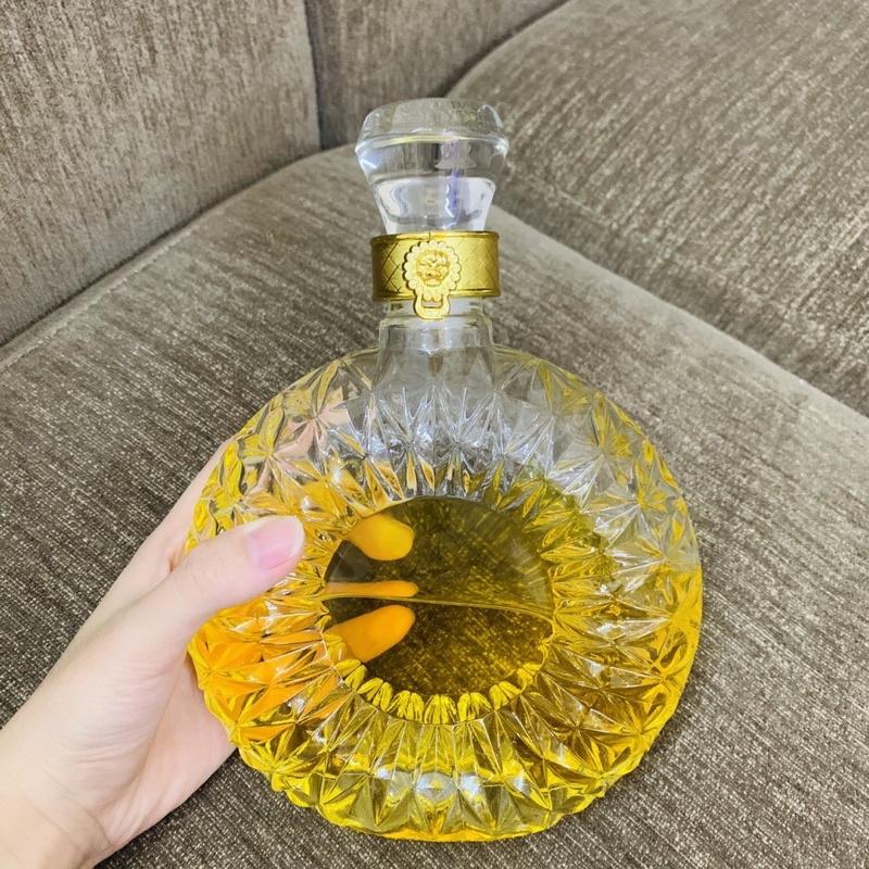 Bình Đựng Rượu Thủy Tinh Cao Cấp 500ml. Mẫu Tròn XO, Chai đựng rượu
