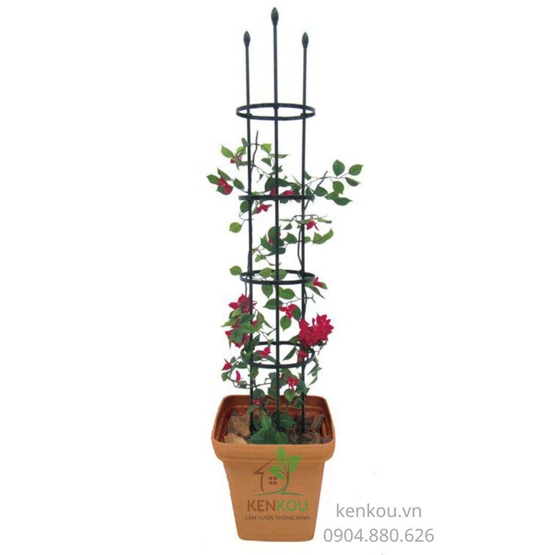 Giàn hoa leo đàn hồi Hàng Chính Hãng DAIM Nhật Bản W120cm x H120cm Lõi thép bọc nhựa làm giàn cây leo