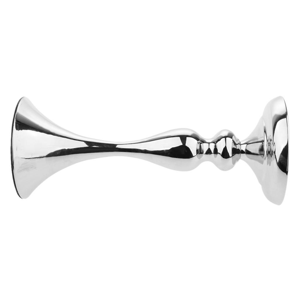 Silver Metal Candle Holder Wedding Event Central Road Flower Vase Rack 315mm