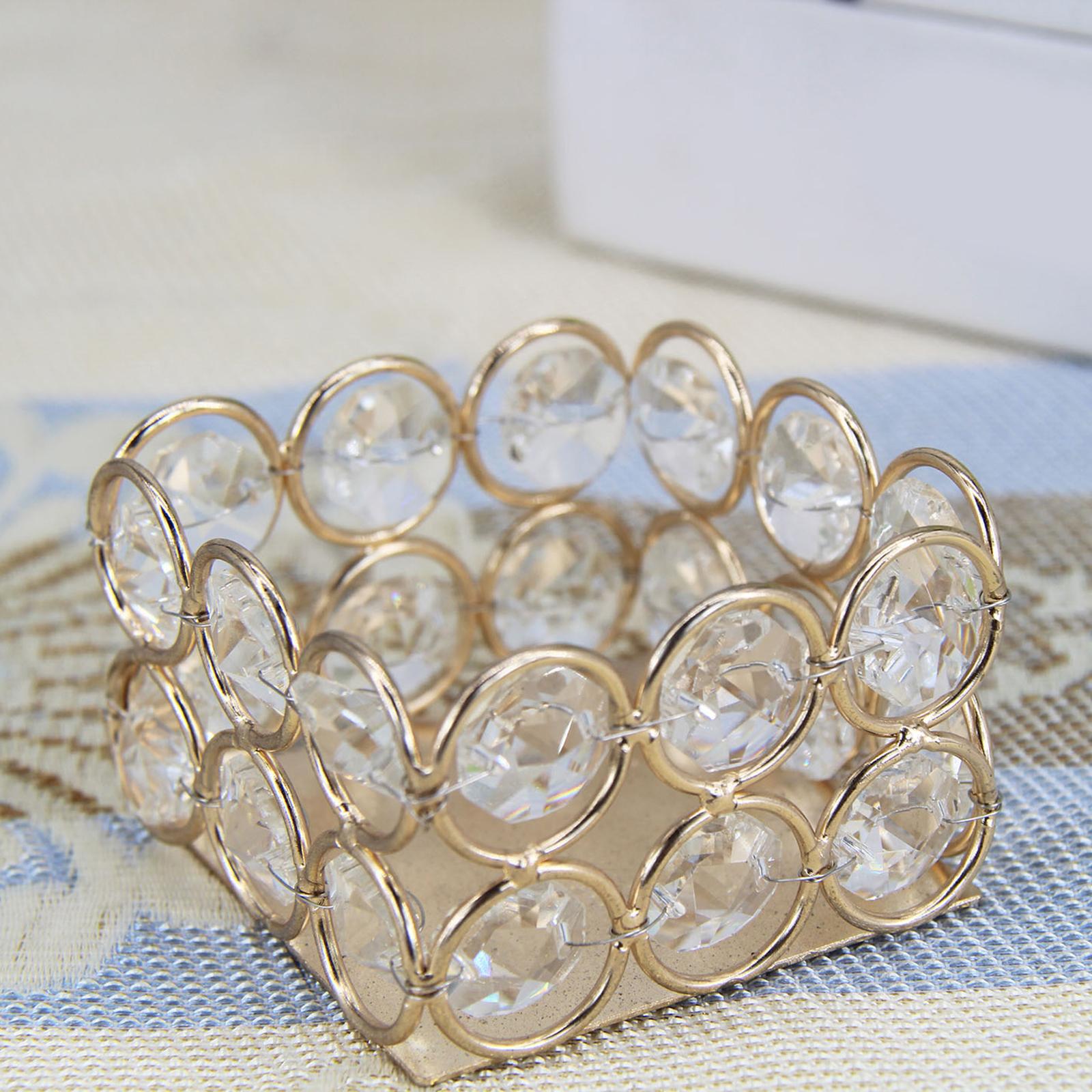 2pcs Crystal Tealight Candle Holder Wedding Dinning Table Home Centerpiece