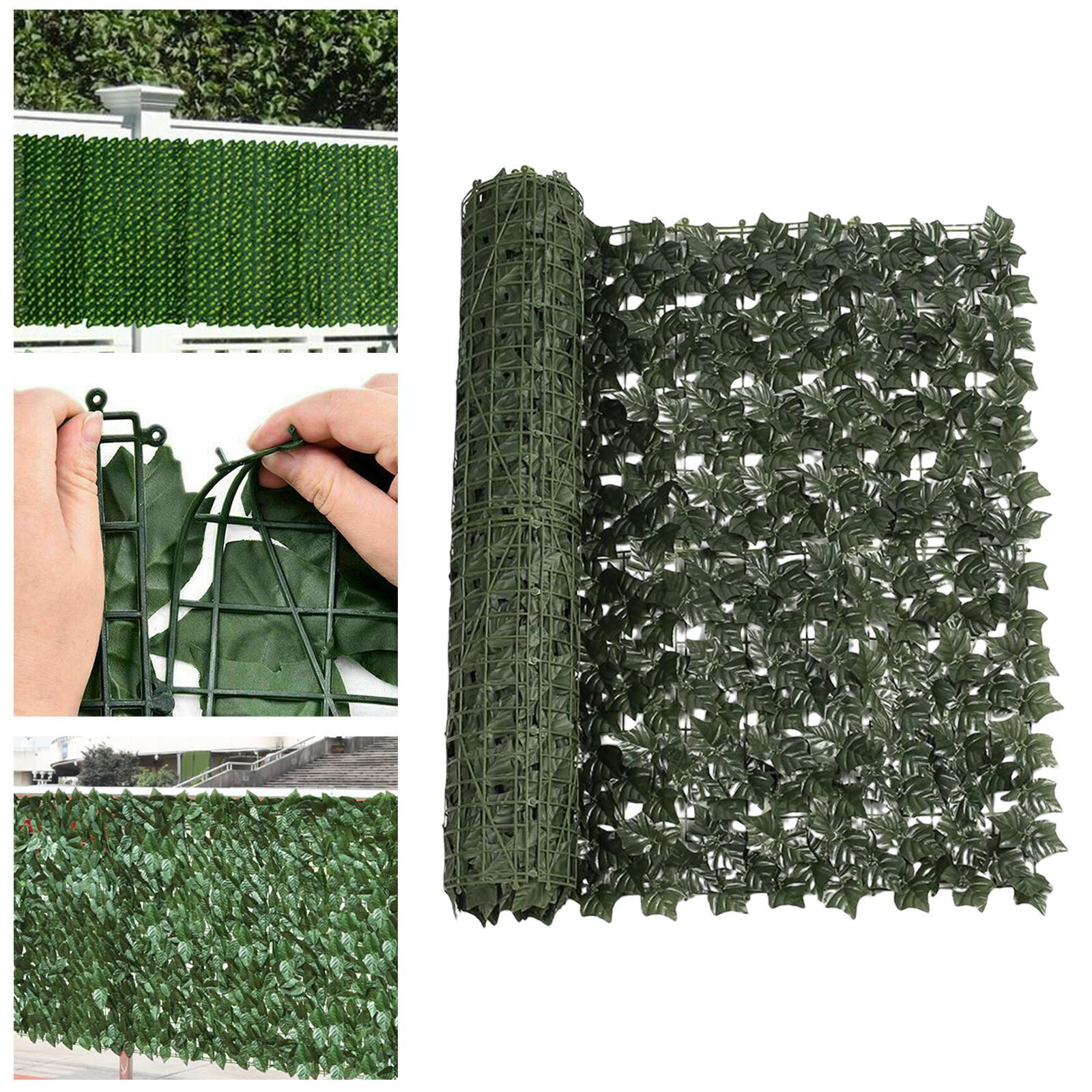 Faux Ivy Vine Leaf Privacy Screen Garden Green Leaf Privacy Fence Screen Artificial Ivy Privacy Fence for Wedding Bar Party Backdrop Patio