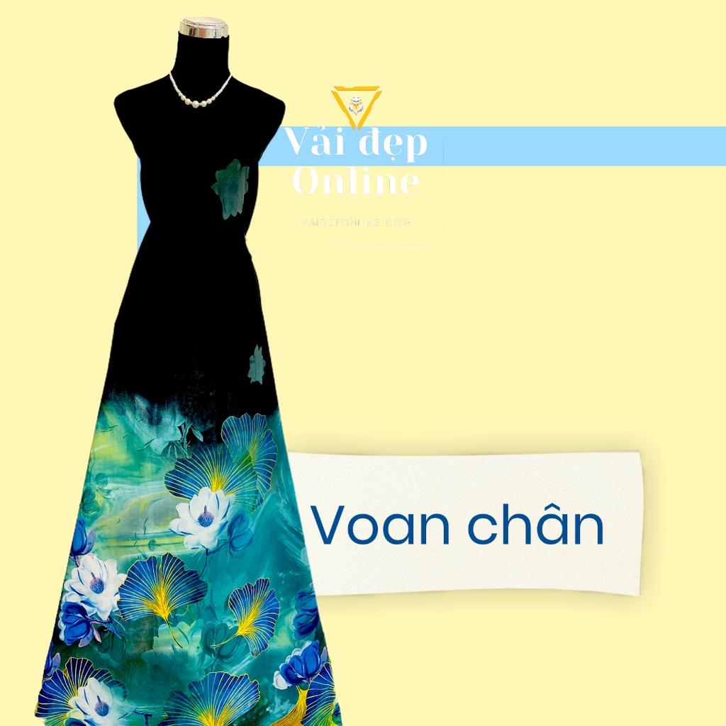 Vải voan chiffon hoa may áo dài đầm áo kiểu MS3402