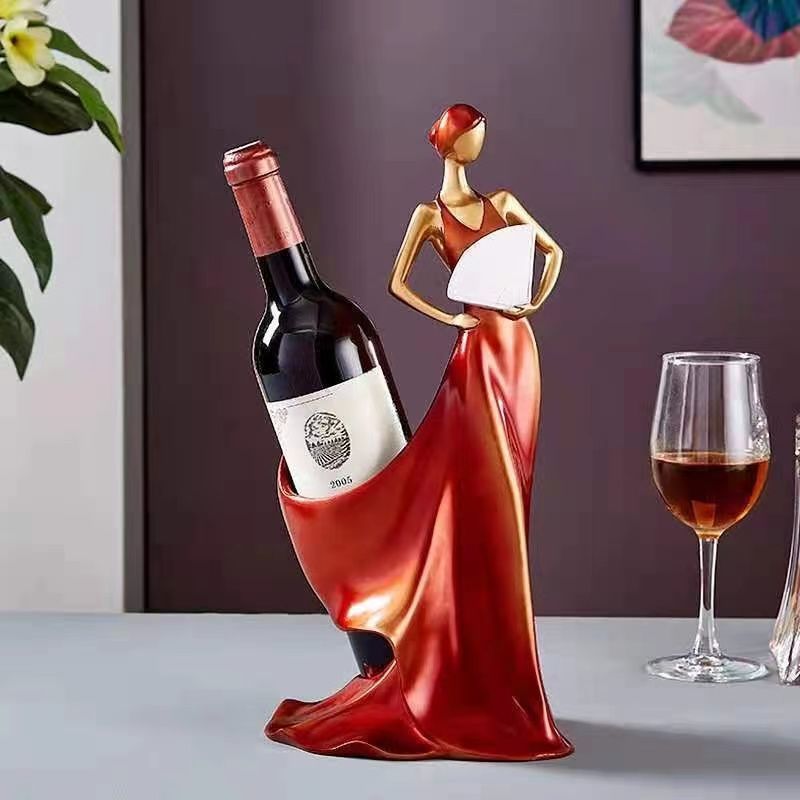 Kệ Để Rượu Vang Mỹ Nhân Dạ Hội Phong Cách Cổ Điển Châu Âu - Hàng Nhập Khẩu