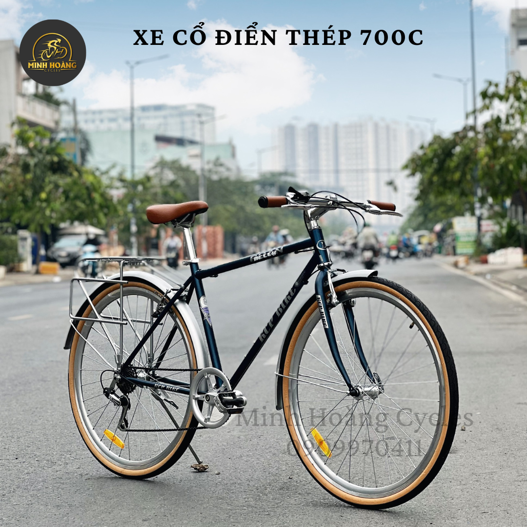 XE ĐẠP CỔ ĐIỂN 700C - XANH