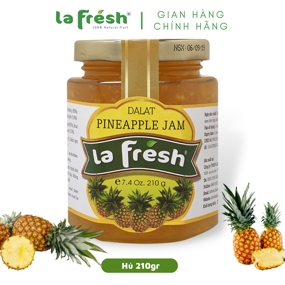 Mứt Thơm Lafresh Đà Lạt Hủ Thủy Tinh 210gr