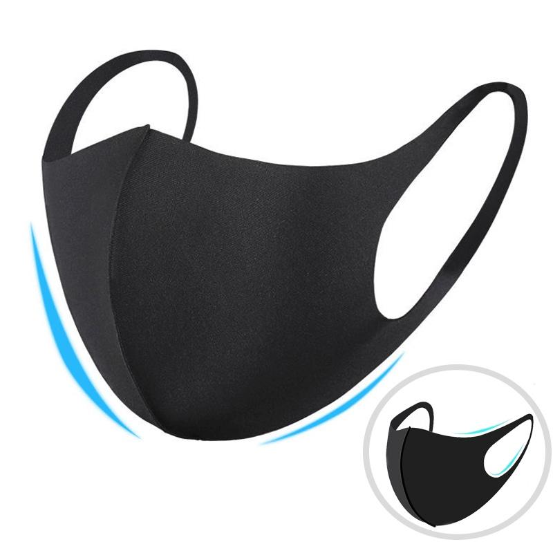 Khẩu trang cotton chống bụi PM2.5 màu đen phong cách Hàn Quốc có thể giặt và tái sử dụng