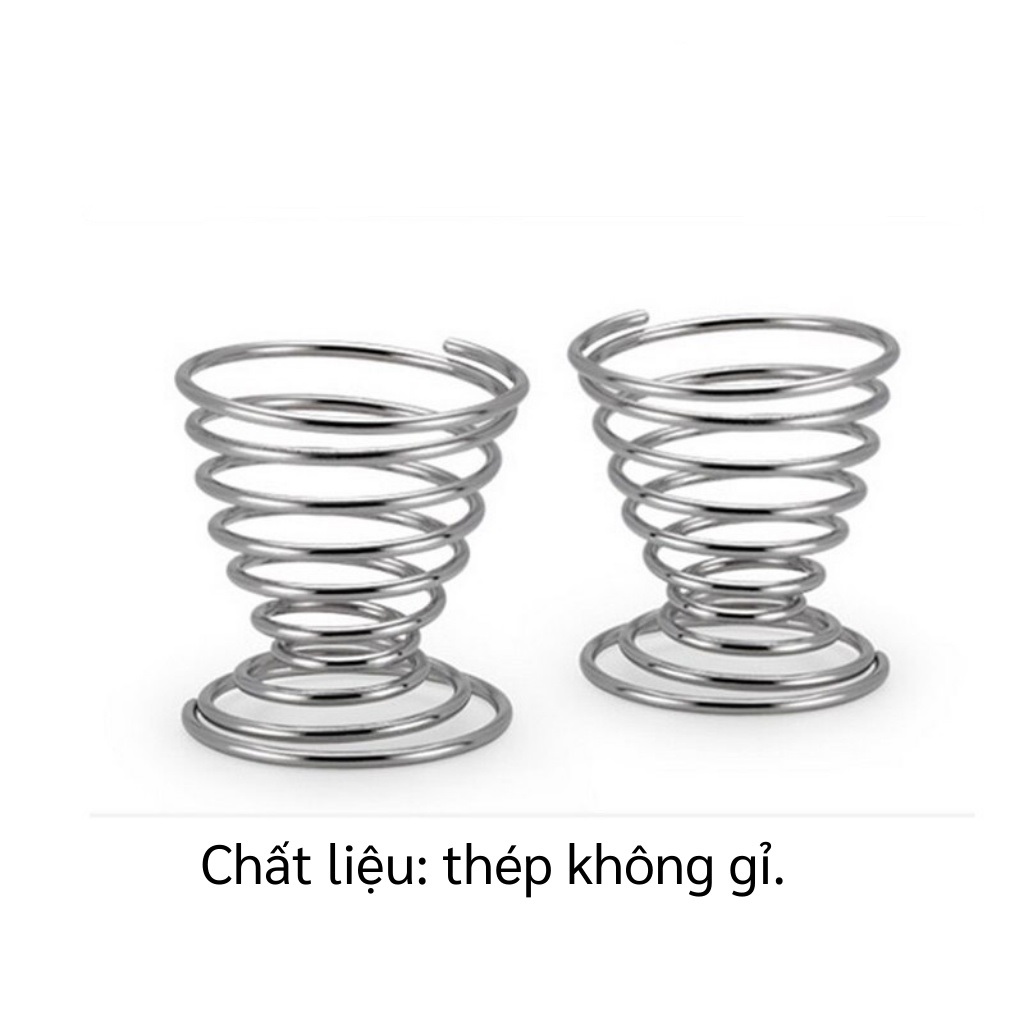 Ly Vòng Xoắn Ăn Trứng Inox Chống Nóng 4x4cm