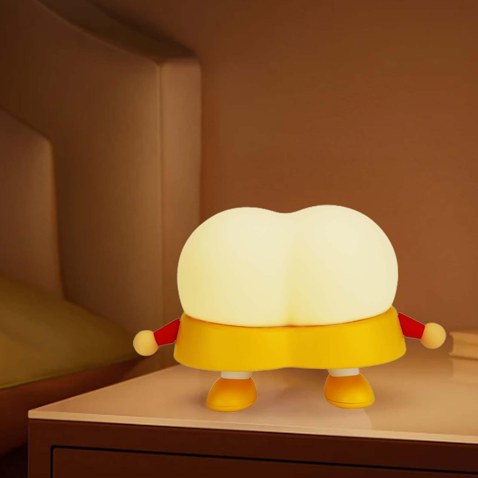 LED Night Light Silicone Adjustable Cartoon Lamp for Bedside Kids NightStand