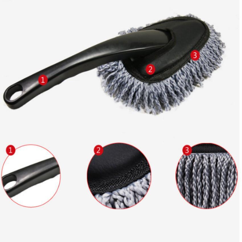 ️️ Dụng cụ lau bụi xe cán dài,tặng khăn lau đa năng