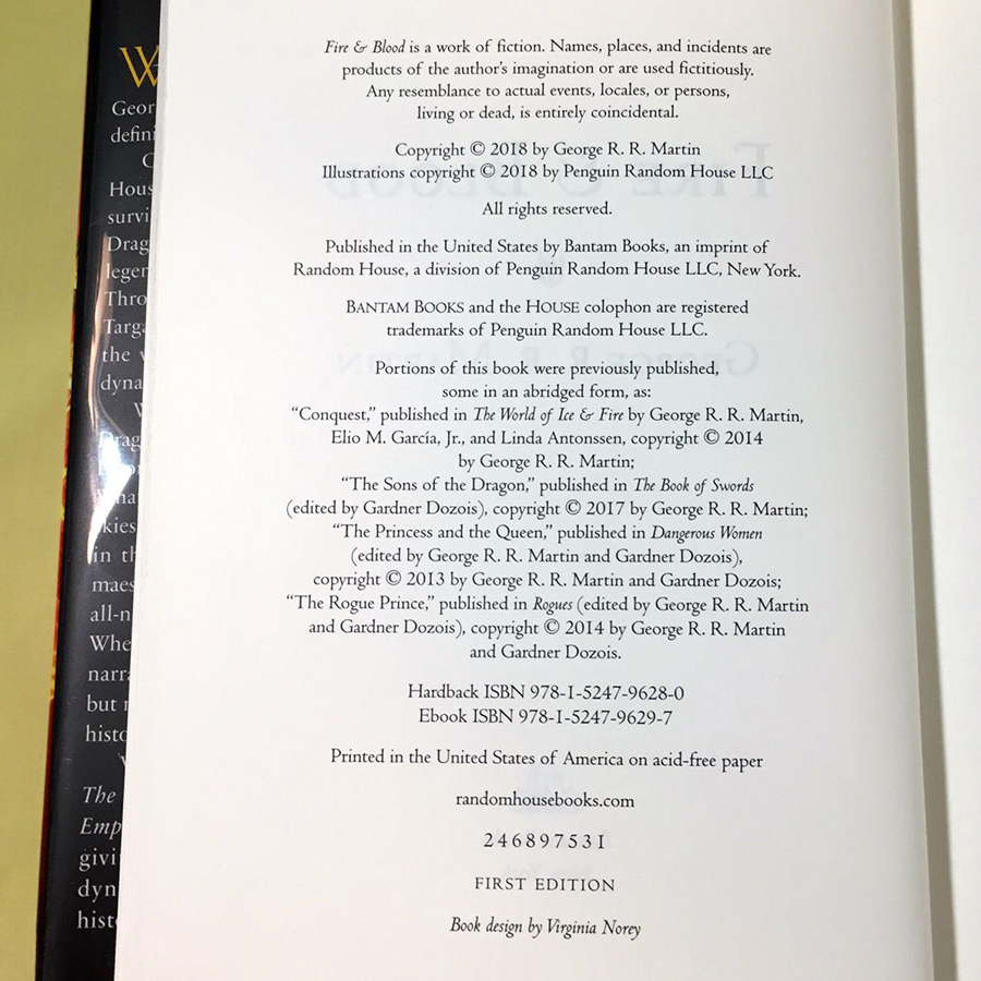 Fire and Blood : 300 Years Before A Game of Thrones. Dragons Ruled Westeros (A Targaryen History) (A Song of Ice and Fire) (Hardcover)