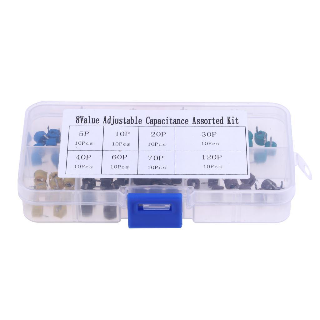 Trimmer Capacitors Assorted Box Kit 8 Values X 20 Piece