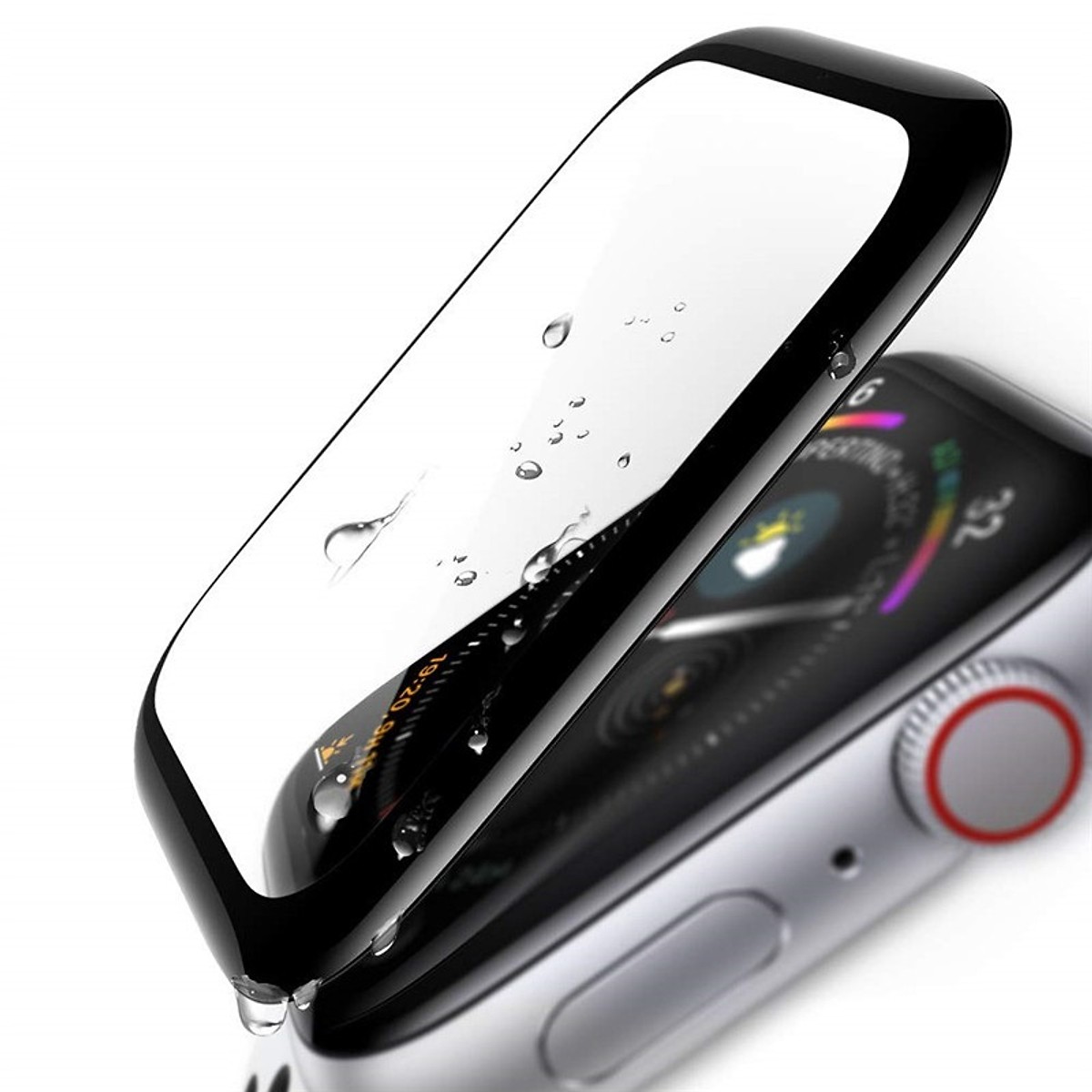 Miếng Dán Cường Lực GLASS PRO+ Cho Apple iWatch / Apple Watch 44 mm Full keo - Hàng Chính Hãng
