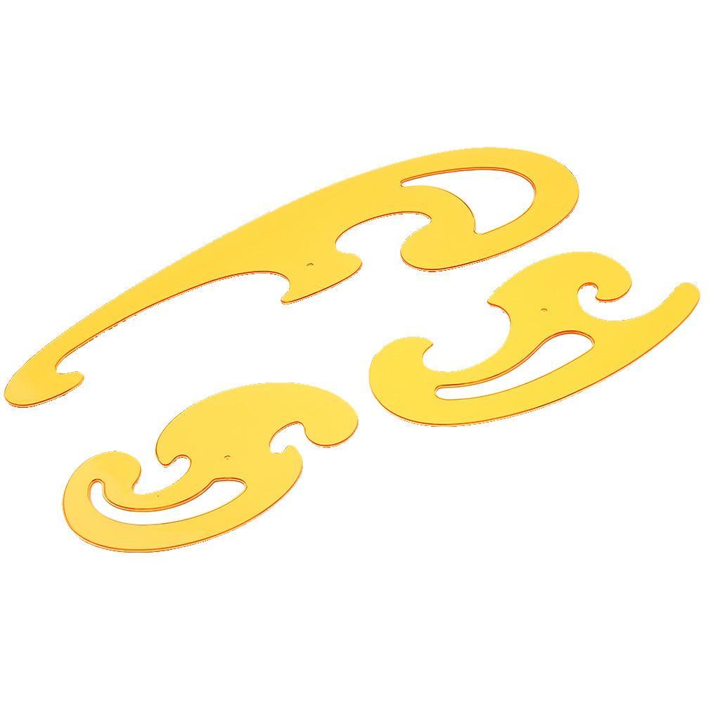 3 Pieces French Curve Drafting Drawing Templates Curved Edge Ruler Sewing Tools