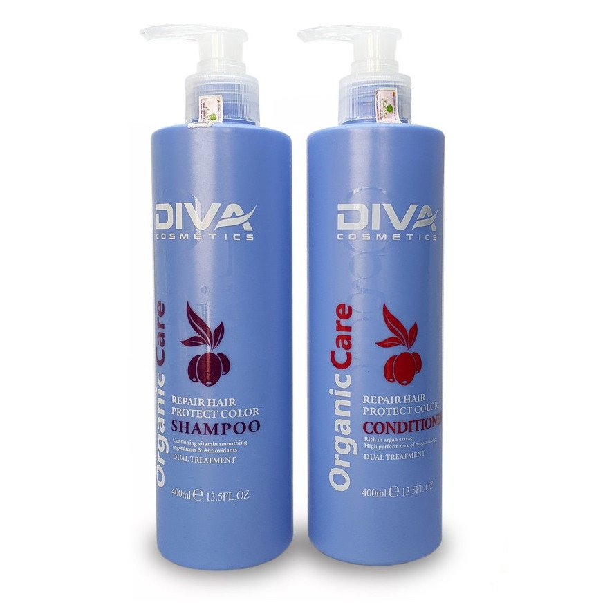 Bộ dầu gội xả phục hồi giữ màu DIVA Collagen Hair Repair Protect Color 400ml