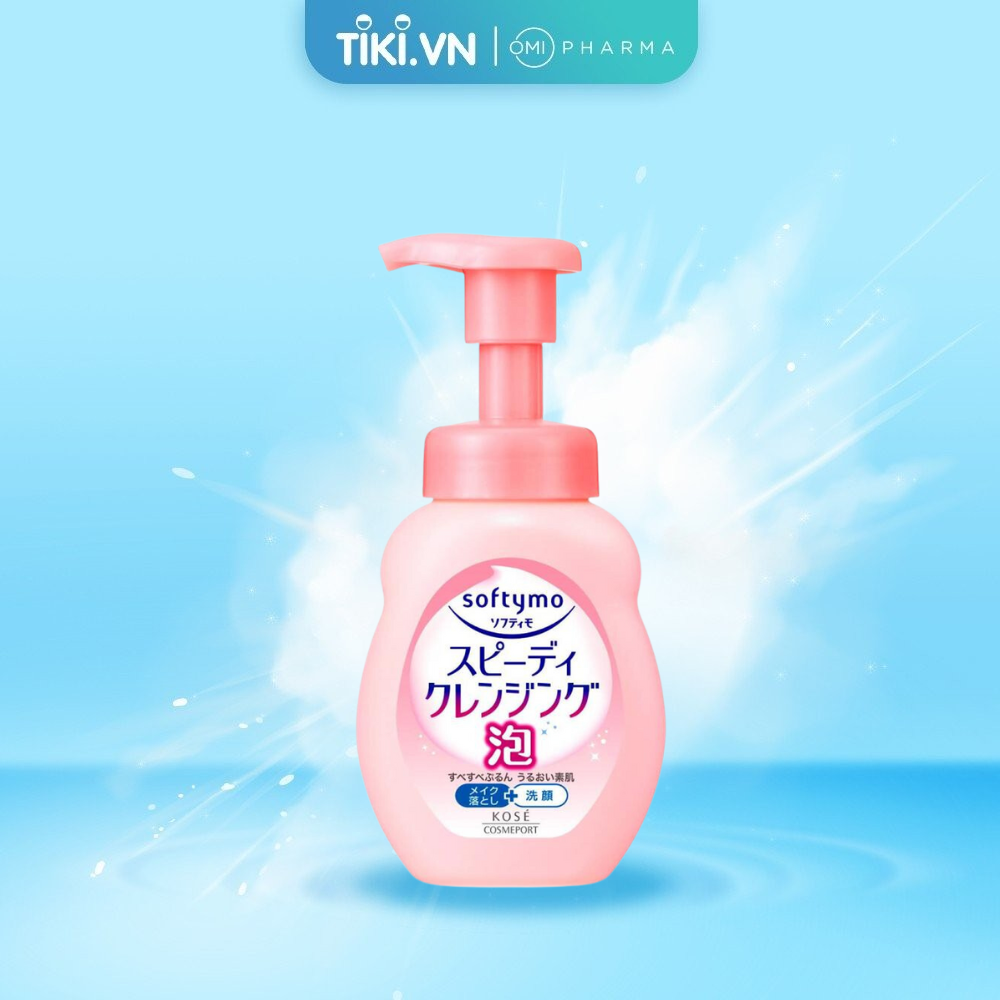 Sữa Rửa Mặt & Tẩy Trang Dạng Bọt Làm Sạch Nhanh Softymo Kose Nhật Bản