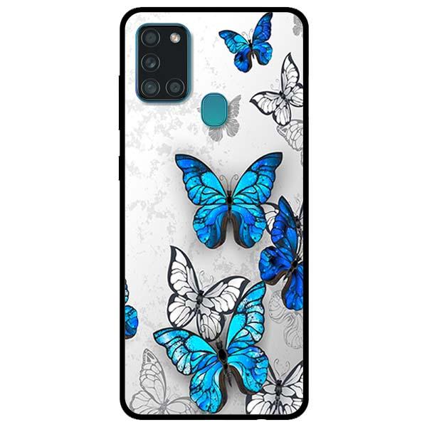 Ốp lưng dành cho Samsung Galaxy A12 / A21s / A31 - Bướm Trắng Và Xanh