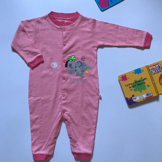 1 Bộ Bodysuit Thun Cotton Tay Dài Quần Dài Bé Sơ Sinh Gái BabyBean (MÀU NGẪU NHIÊN)