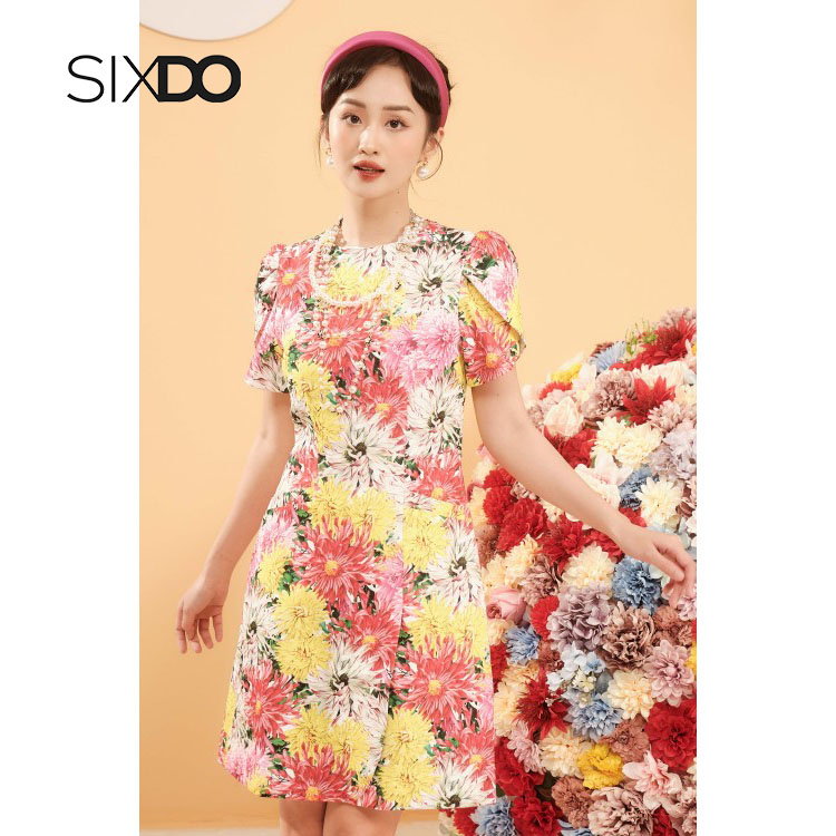 Đầm mini họa tiết thời trang SIXDO