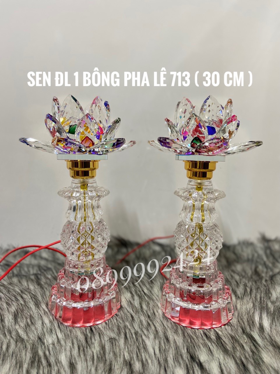 ĐÈN THỜ PHA LÊ CAO CẤP 713 (30cm) 1 CẶP