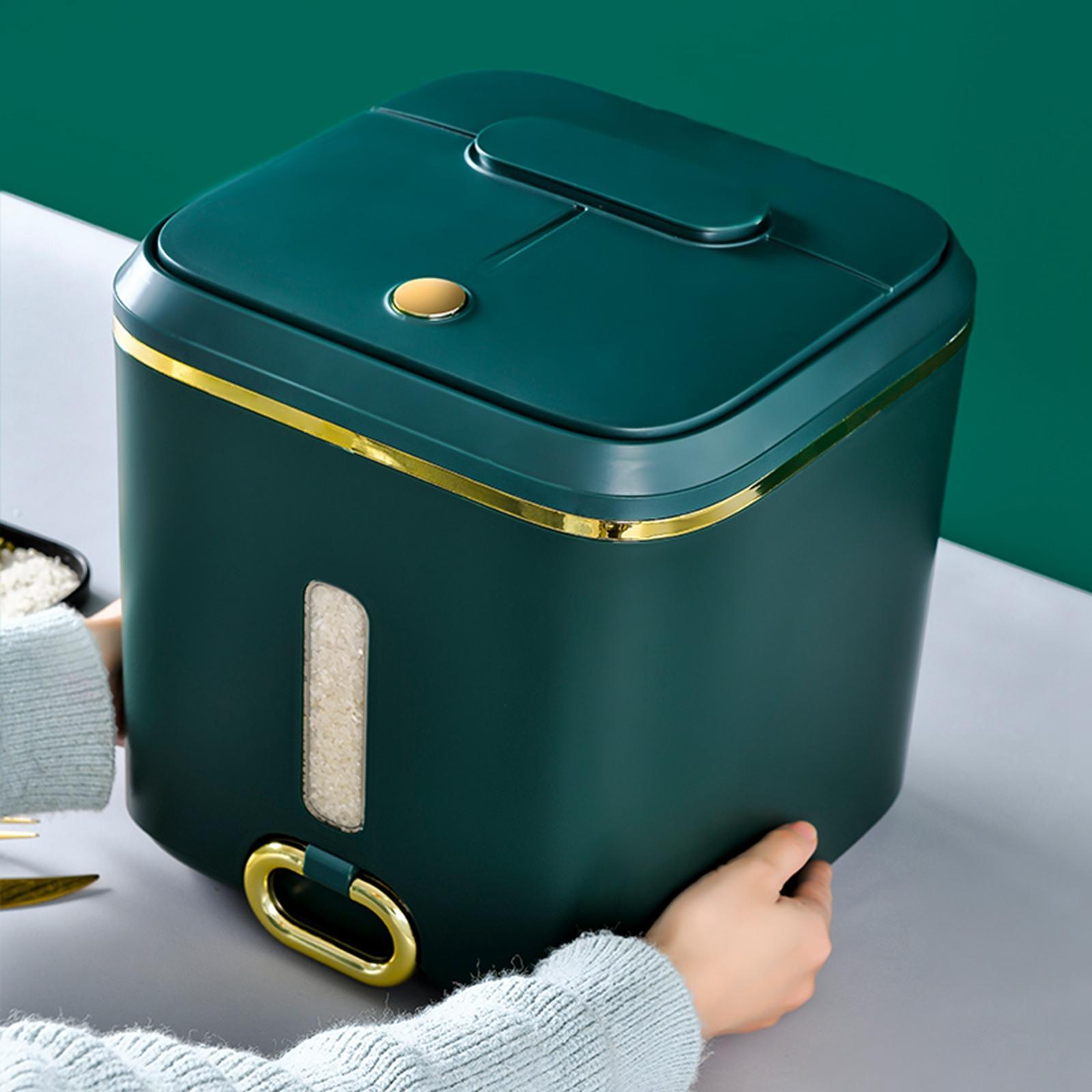 Rice Storage Containers,Plastic Dry Food Storage Boxes with Seal Locking Lid for Flour, Sugar, Kitchen, Pantry