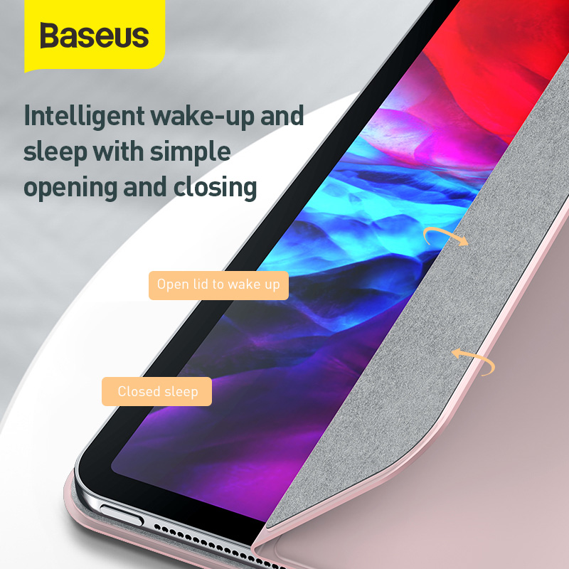 Bao da chống sốc siêu mỏng 1.5mm cho iPad Air 4 / iPad Air 5 10.9 icnh hiệu Baseus Simplism Gen 2 nắp gập hít nam châm - hàng nhập khẩu