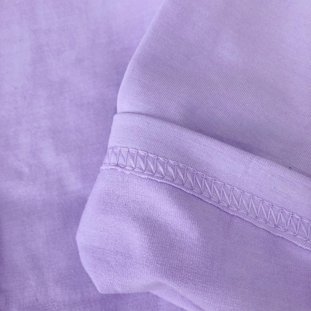 Áo dài tay trơn MEANSTORE phông Unisex nam nữ tee oversize form rộng pull Ulzzang Hàn Quốc vải mềm- Màu tím basic