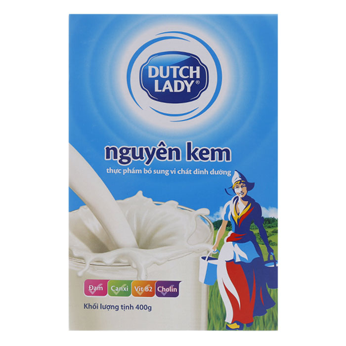 Sữa Bột Nguyên Kem Dutch Lady Cô Gái Hà Lan Hộp Giấy