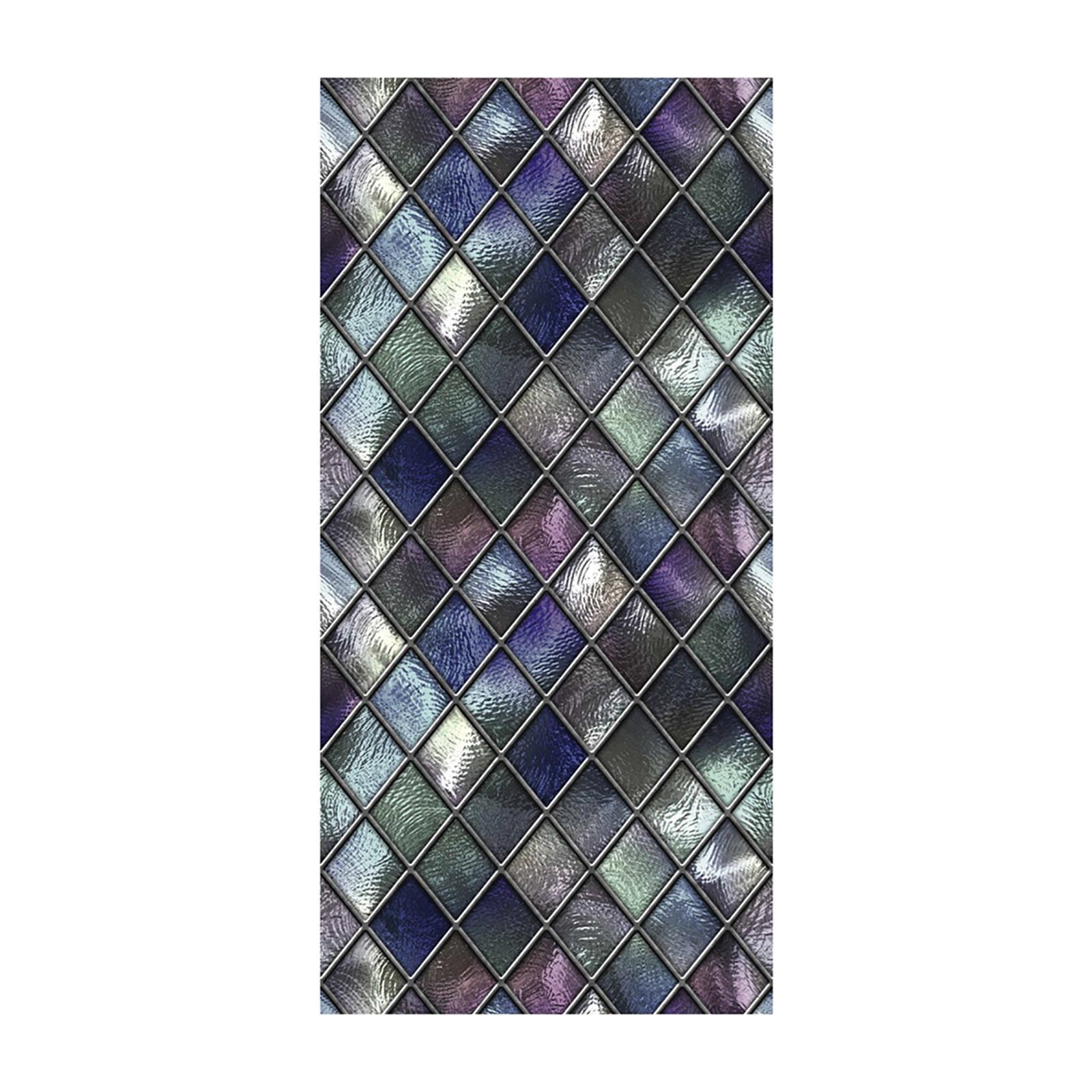 Window Privacy Film Static Cling Decorative Stained Reusable for Bathroom Living Room